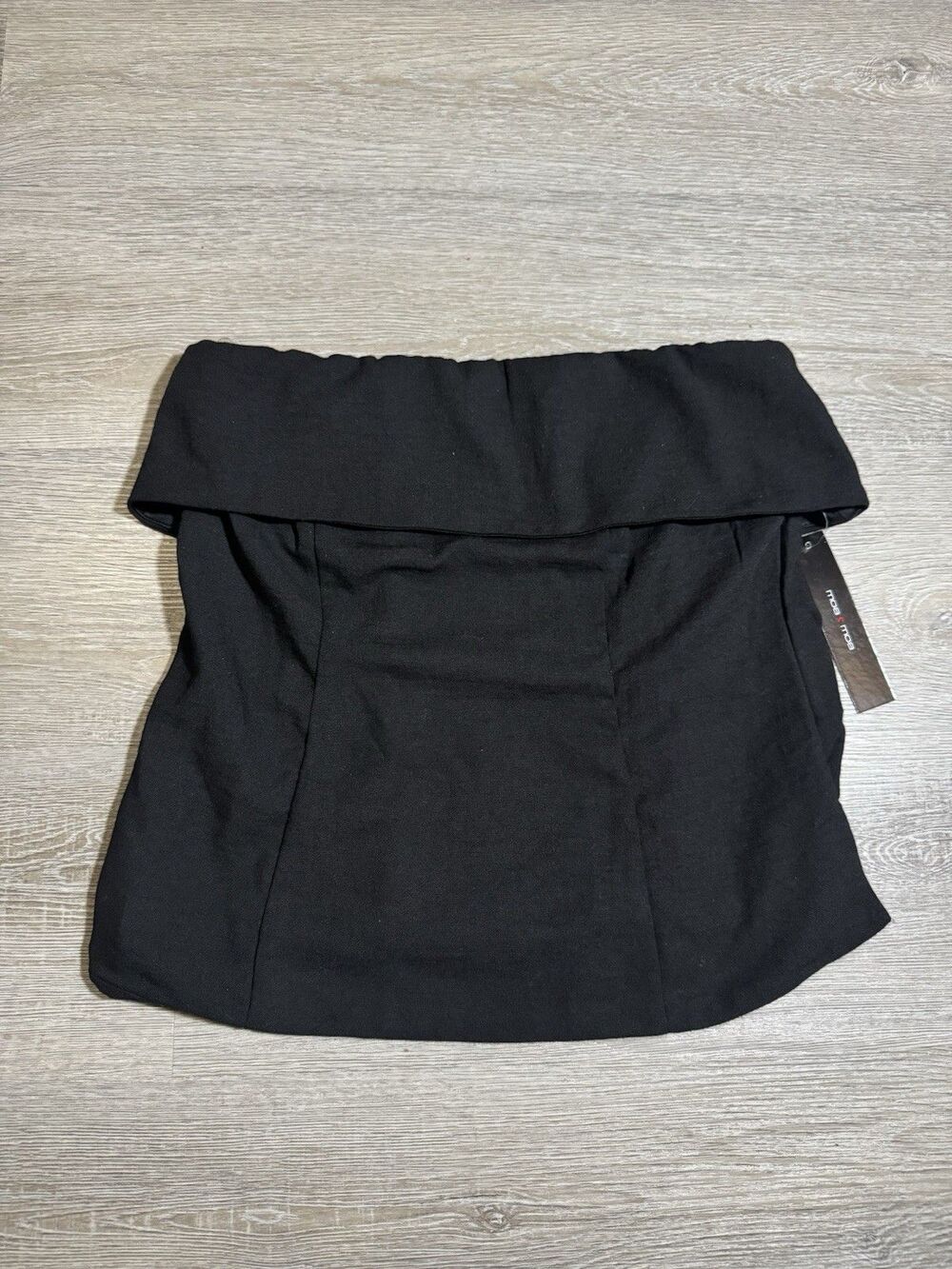 NWT Black Strapless Tube Top Size Medium Juniors By Moa Moa Stretchy Summmer
